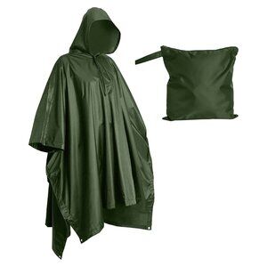 Heavy Duty Rain Poncho Backpacking Waterproof Lightweight Adults Unisex